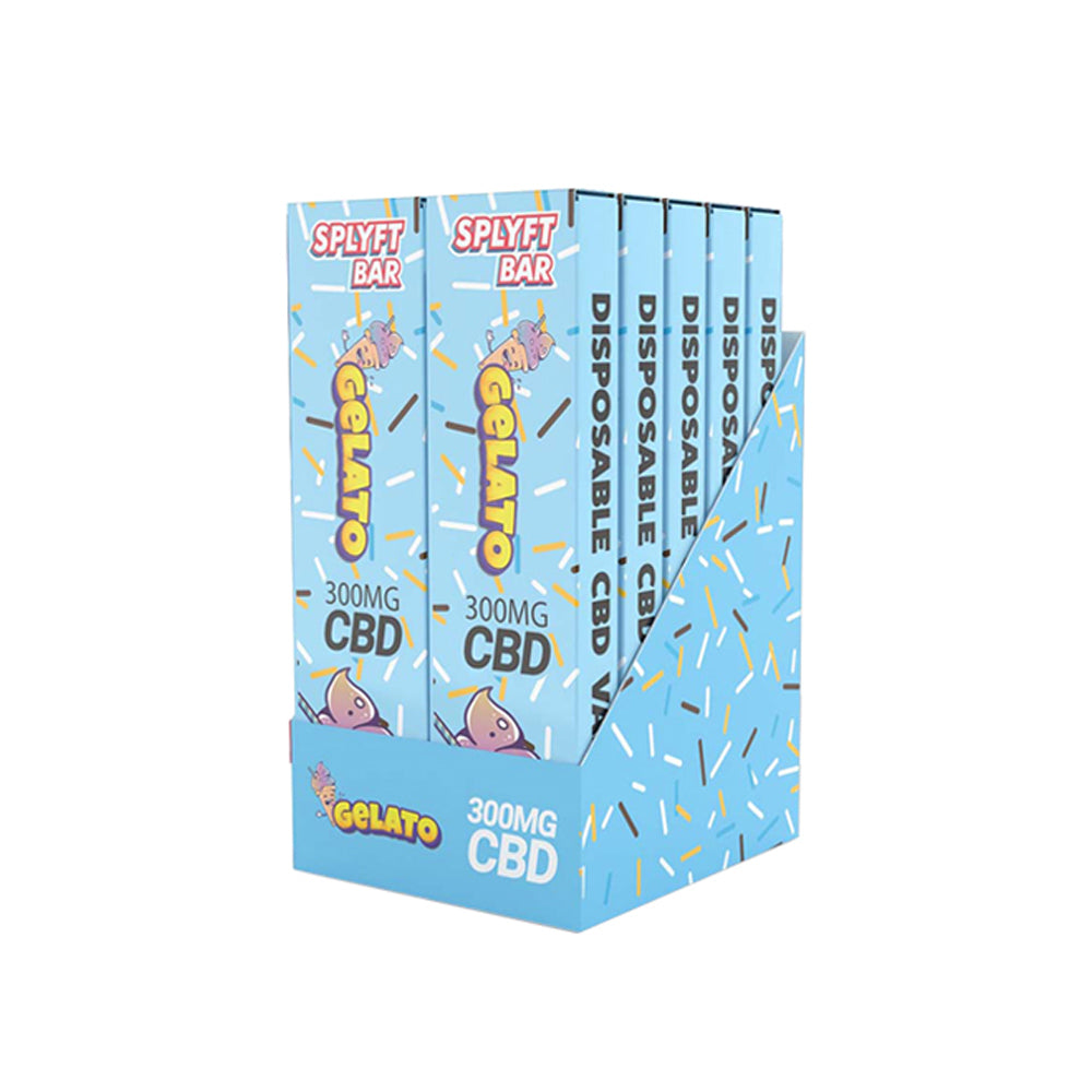 Splyft Bar 300mg CBD Disposable Vapes - Gelato (Full Box)