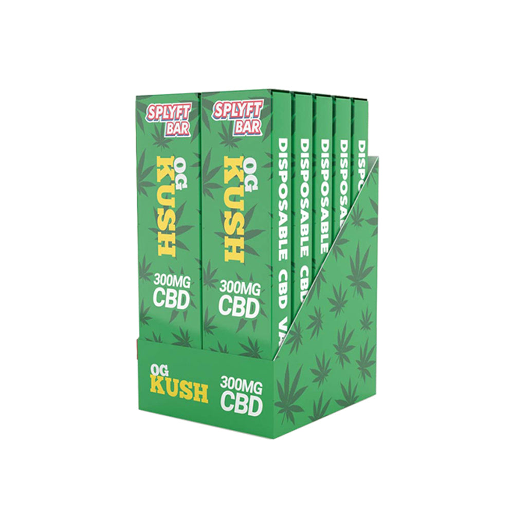Splyft Bar 300mg CBD Disposable Vapes - OG Kush (Full Box)